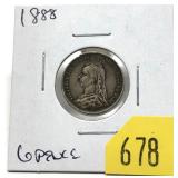 1888 British 6 pence