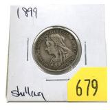 1899 British 1 shilling