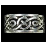 Sterling silver Celtic knot design band style ring