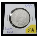 1898 Morgan dollar, gem BU