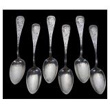 Set of 7 sterling silver teaspoons, 3.920 Troy oz.