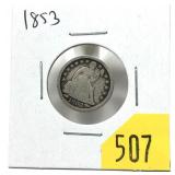 1853 Seated Liberty dime