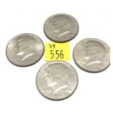 x4- Kennedy non-silver half dollars, -x4 half