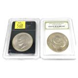 x2- 1976 Eisenhower dollars, -x2 dollars, Sold by