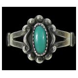Sterling silver vintage turquoise ring, size 6