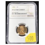 1961 Lincoln cent, NGC slab certified