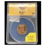1968-S Lincoln cent, ANACS slab certified