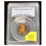 1973-S Lincoln cent, PCGS slab certified