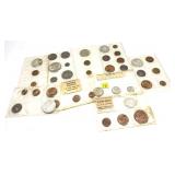 Lot, world coin sets with silver, 9 pcs.