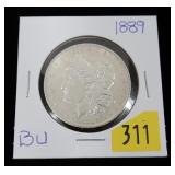 1889 Morgan dollar, BU