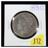 1891-CC Morgan dollar