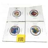 Lot, painted State quarters, 4 pcs.