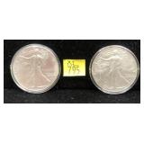 x2- 2022 American Silver Eagles, -x2 Eagles, Sold
