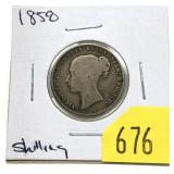 1858 British 1 shiliing