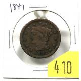 1847 U.S. Large cent