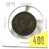 1844 U.S. Large cent
