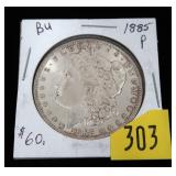 1885 Morgan dollar, BU