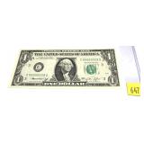 $1 Federal Reserve note, low number, series of