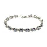 Sterling silver 7.25" oval cut mystic topaz style