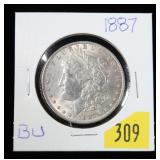 1887 Morgan dollar, BU