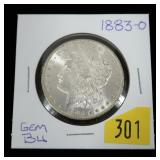 1883-O Morgan dollar, gem BU