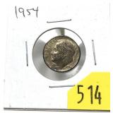 1954 Roosevelt dime