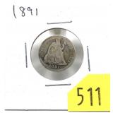 1891 Seated Liberty dime