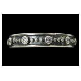 Sterling silver band design ring, size 8,