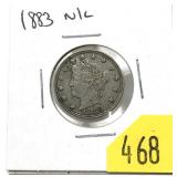 1883 N/C Liberty nickel