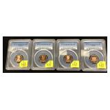 x4- Lincoln cents: 1979-S, 2005-S, 2007-S, 2013-S,