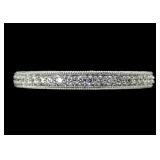 Sterling silver modernist eternity ring, size 6.75