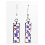 Sterling silver tanzanite and pink topaz shepherd