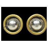 Vintage Laton Mexico sterling silver post earrings