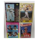 Lot, 4 rookie cards: Barry Bonds Topps 1987