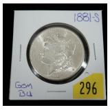 1881-S Morgan dollar, gem BU