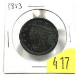 1853 U.S. Large cent