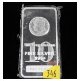Ten Troy ounces .999+ Fine silver bar