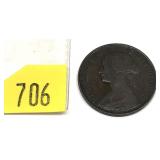 1861 British half cent