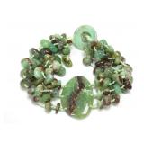 Sajen 8" toggle clasp green agate multi-strand