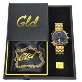 Lot, GLD 20" gold vermeil rope chain and Reaction