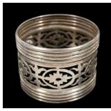 Sterling silver napkin ring, .495 Troy oz.