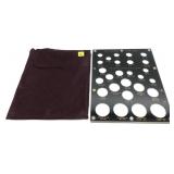 Capital plastic type coin holder