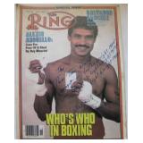 Alexis Arguello autograph on small "The Ring"