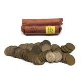 x2- Rolls wheat cents, -x2 rolls, Sold by the