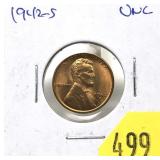 1942-S Lincoln cent, Unc.