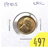 1940-S Lincoln cent, Unc.