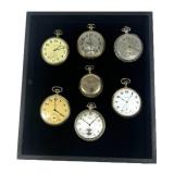 Lot, pocket watches: 5 Waltham open face, Gruen