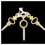 Lot, pocket watch winding keys, 3 pcs.
