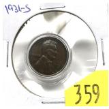 1931-S Lincoln cent