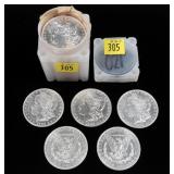 x20- Roll of 1902 Morgan dollars, gem BU,